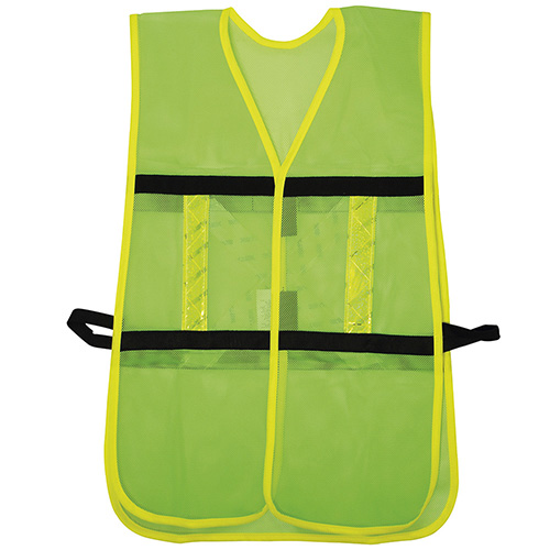 CHALECO DE SEGURIDAD DE MALLA DE POLIESTER CON AJUSTE DE DOBLE GANCHO VERDE UNITALLA