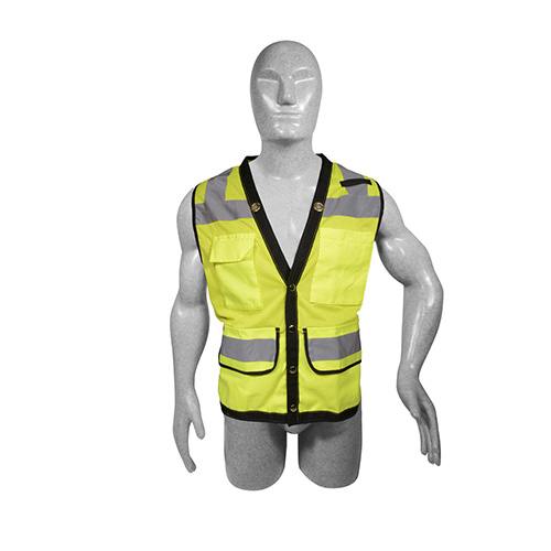 CHALECO DE SEGURIDAD TIPO SUPERVISOR CERRADO DE ALTA VISIBILIDAD NARANJA UNITALLA