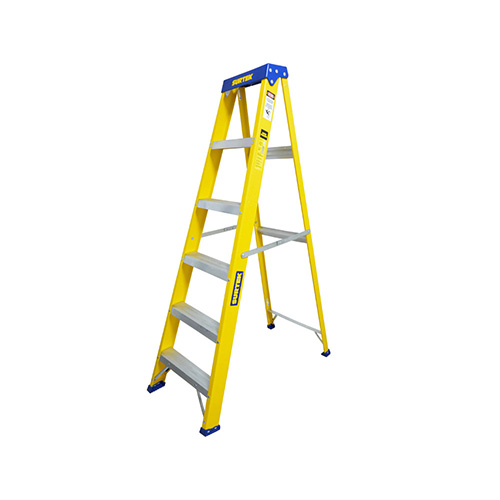 ESCALERA DE TIJERA TIPO 2 DE FIBRA DE VIDRIO CON 5 PELDAÑOS
