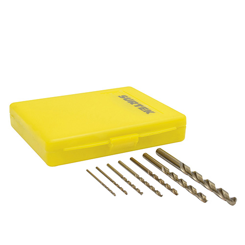 JUEGO DE 7 BROCAS CON COBALTO DE ACERO DE ALTA VELOCIDAD ZANCO RECTO