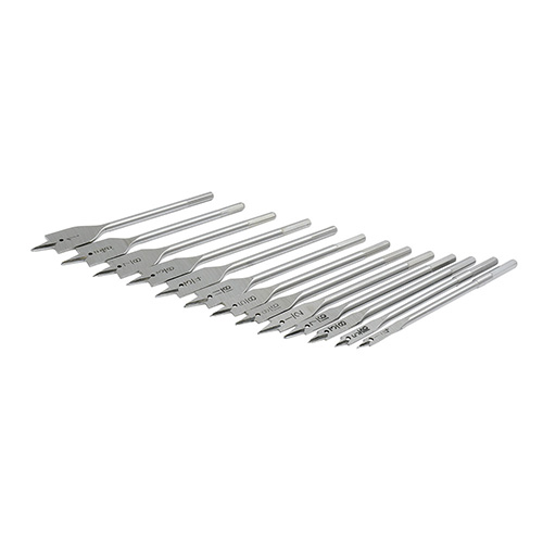 JUEGO DE 13 BROCAS PARA MADERA TIPO MANITA PLANA ZANCO HEXAGONAL