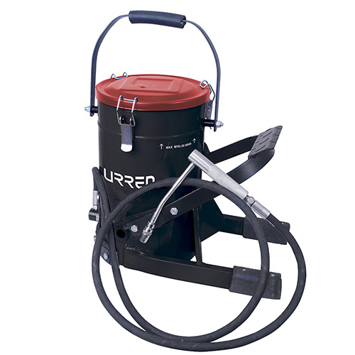 INYECTOR DE GRASA CON CUBETA DE ALTA PRESION CON PEDAL DE 10 KG, 8,700 PSI