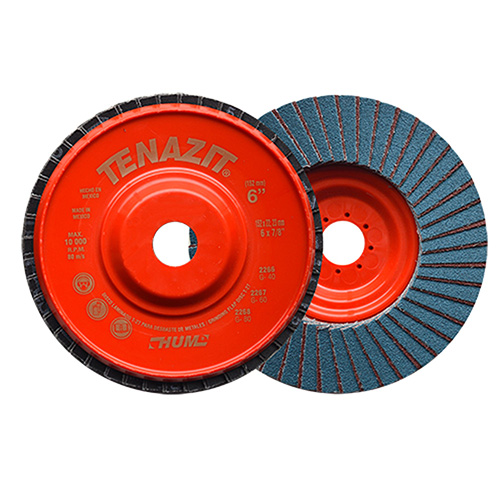 DISCO LAMINADO PLASTICO RECORTABLE 6 X 7/8 GRANO 60 HUM ROJO