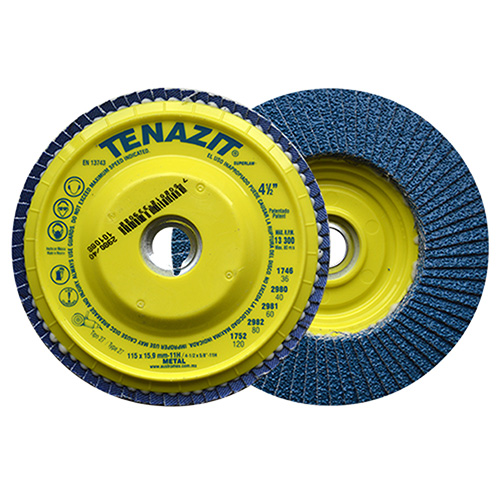 DISCO LAMINADO PLASTICO RECORTABLE 4 1/2 X 5/8 11 GRANO 40 ROSCA BD