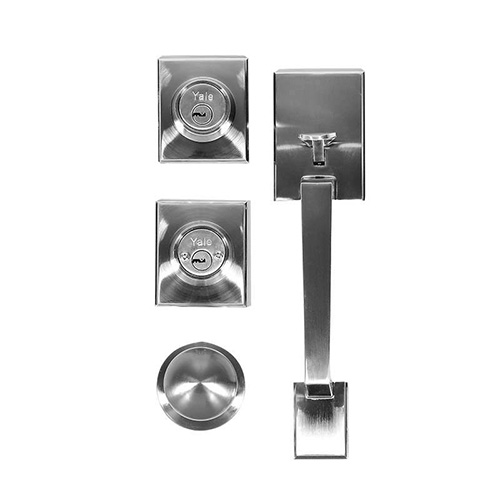 CERRADURA P/PUERTA PRINCIPAL (88369) NAPOLES NIQUEL SATINADO LLAVE-LLAVE