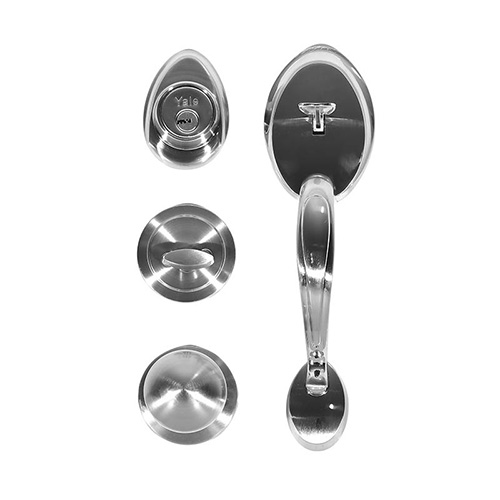 CERRADURA P/PUERTA PRINCIPAL (80872) VENECIA CROMO MATE LLAVE-MARIPOSA (YAL-EUS26DVEN)