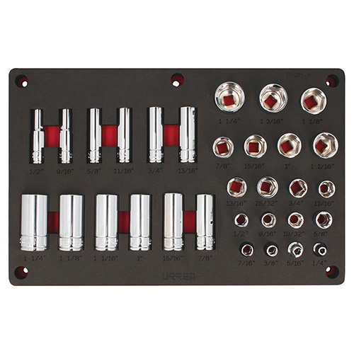 JUEGO DE 32 DADOS EN PULGADAS CUADRO DE 1/2"