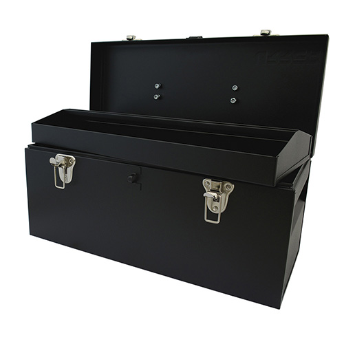 CAJA PORTAHERRAMIENTAS METALICA NEGRA 20" X 8" X 9"