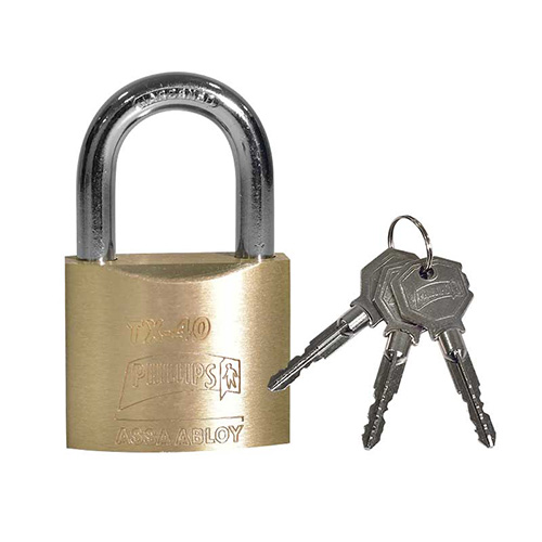 CANDADO LATON C/LLAVE TETRA (PHI-TX40)
