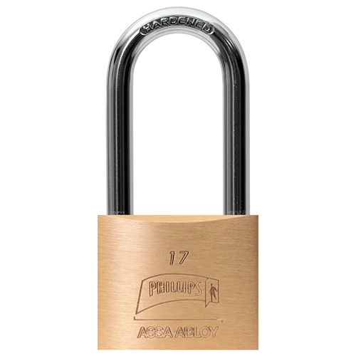 CANDADO ESBELTO GANCHO LARGO LATON (PHI-17GL)