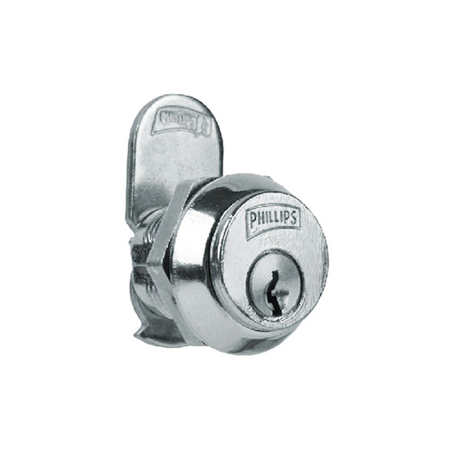 CERRADURA P/ARMARIOS Y GABINETES C/PALETA LATON 25mm (PHI-50PL)