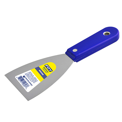 ESPATULA RIGIDA DE ACERO DE ALTO CARBON CON MANGO PLASTICO 3"