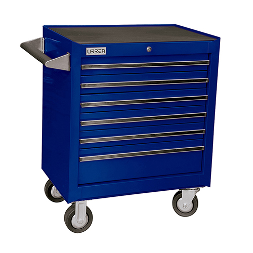 [URR-X27M6A] GABINETE MOVIL 6 GAVETAS 27" AZUL SERIE X
