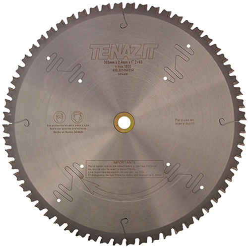 [AUS-173] DISCO METALICO 12 X 1 5/8 (60 DIENTES) P/CORTAR ACERO