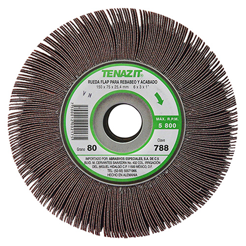 [AUS-788] RUEDA FLAP 6 X 3 X 1 GRANO 80