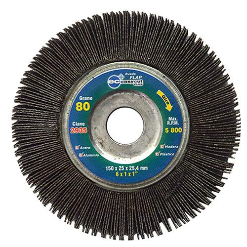 [AUS-2935] RUEDA FLAP 6 X 1 X 1 GRANO 80 EASY CUT
