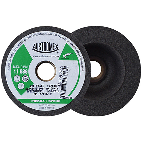 [AUS-1286] PIEDRA COPA 3 5/32 X 2 X 5/8 11 GRANO 120 (BD) P/MINIESMERILADORA