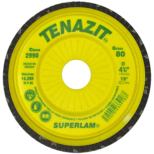 [AUS-2990] DISCO LAMINADO PLASTICO RECORTABLE 4 1/2 X 7/8 GRANO 80