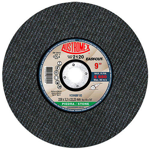 [AUS-2120] DISCO P/CORTE PIEDRA 9 X 3/32 X 7/8 (PLANO) EASY CUT