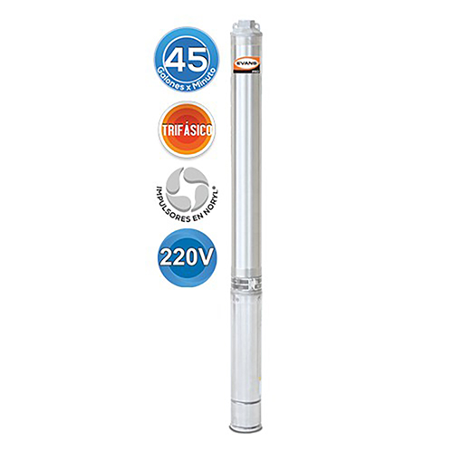 [EVA-SD460ME0750G] EQUIPO DE RIEGO SUMERGIBLE 45 GPM TRIFASICO PARA POZO PROFUNDO