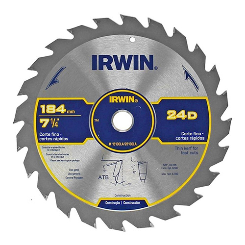 [IRW-15230LA] DISCO P/MADERA C/PASTILLAS DE CARBURO 7 1/4 (40 DIENTES) (15230)
