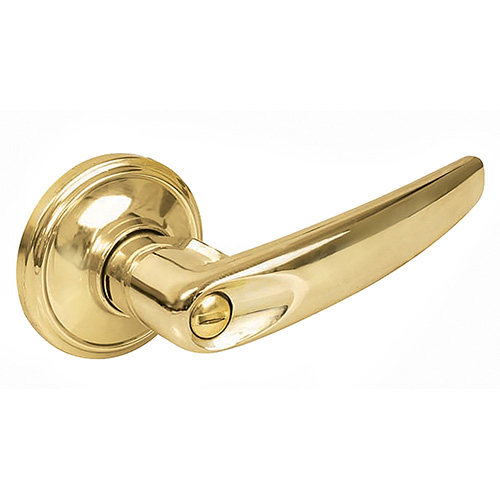 [LOC-12MA] MANIJA TUBULAR RECTA FUNCIÓN ENTRADA Y RECÁMARA, LATÓN BRILLANTE, LLAVE ESTÁNDAR, BLÍSTER