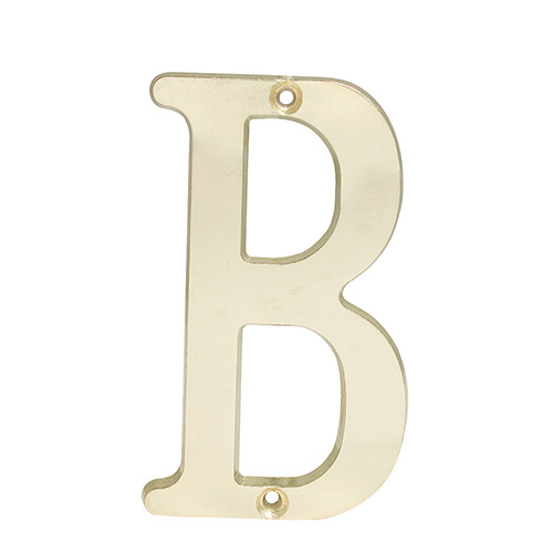 [LOC-L701BLB] LETRA B SLIM 4" LATÓN BRILLANTE
