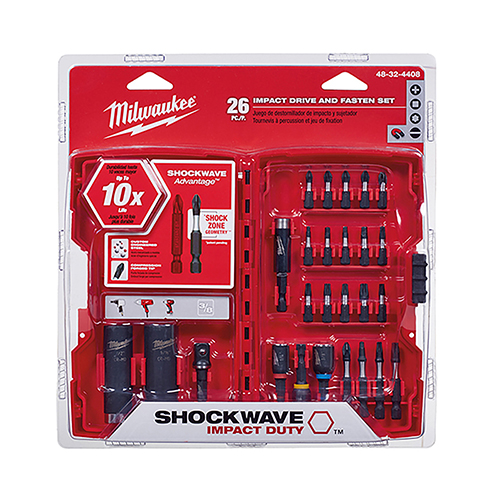 [MIA-48-32-4408] JUEGO DE 26 PIEZAS PUNTAS PHILLIPS, PLANAS, TORX, CUADRADAS, SOCKETS, DADOS