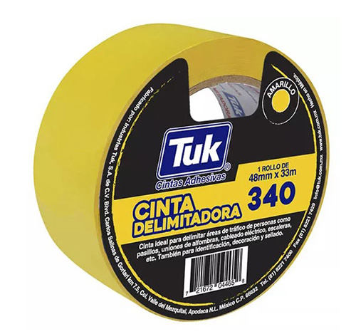 [TUK-340AM-2X33] CINTA DELIMITADORA DE AREAS AMARILLO 2 X 33m