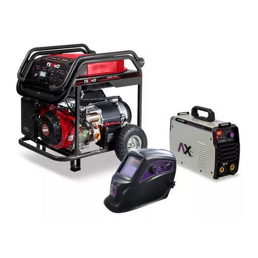 [NIT-NG-A160] COMBO DE GENERADOR NITRO DE 6500 WATTS + SOLDADORA INVERSOR DE 160 AMP BIVOLTAJE + CARETA ELECTRONICA