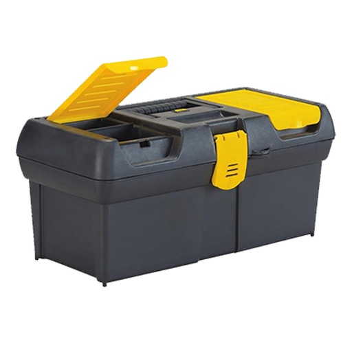 [STA-16-010-D] CAJA PLASTICA PARA HERRAMIENTAS CON BANDEJA Y ORGANIZADORES 16