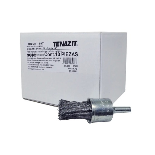 [AUS-987-CA] CEPILLO COPA TRENZADO C VASTAGO DE 3/4"X0.014"X1/4" AC. AL CARBON