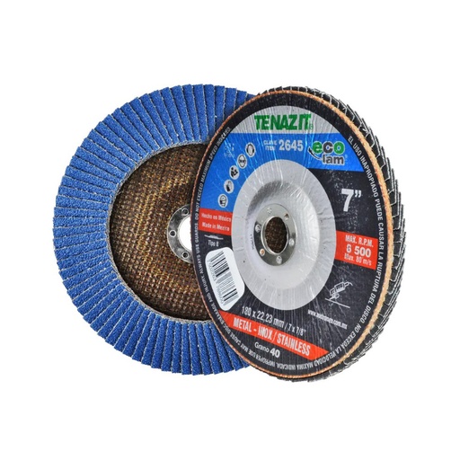 [AUS-2645] DISCO LAMINADO P/LIJAR DE 7 X 7/8 GRANO 40 LINEA ECOLAM (EL MAS ECONOMICO DE LA LINEA)