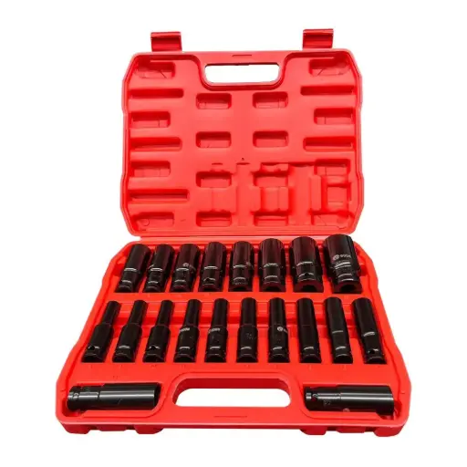 [EDO-ED-KD-1/2] JUEGO DE DADOS DE IMPACTO CUADRO DE 1/2 8-32 MM (20 PIEZAS) 