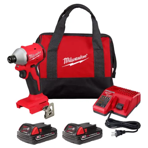 [MIL-3650-22CT] KIT DE ATORNILLADOR DE IMPACTO COMPACTO SIN ESCOBILLAS M18