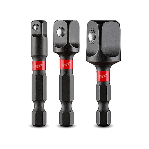 [MIA-48-32-5033] JUEGO DE ADAPTADORES PARA DADOS DE 1/4, 3/8 Y 1/2 PARA TALADRO/DESTORNILLADOR SHOCKWAVE