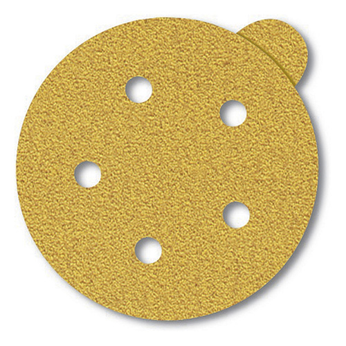 [FAN-06410] DISCO DE LIJA C/VELCRO 5 GRANO 180 C/5 PERFORACIONES (PAQ. 100 PZAS.)