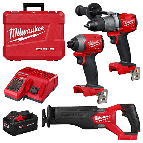 [MIL-P121-2997] COMBO TALAD./ROTOM./DESAT. 1/2 18 V FUEL + ATORN. IMPACTO 1/4 5 AMP C/2 BAT. Y C