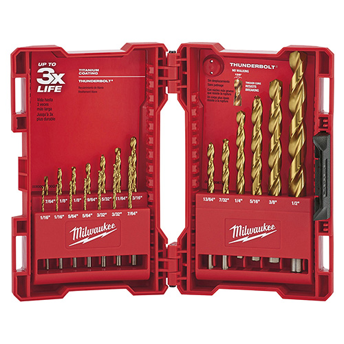 [MIA-48-89-1105] JUEGO DE BROCAS TITANIO (20 PZAS.) DE 1/16 A 1/2 C/ESTUCHE