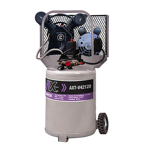 [AXT-V42120] COMPRESOR VERTICAL 48L CABEZAL 2 PISTONES EN V MOTOR MARATHON 1.5 HP 110 - 220 V