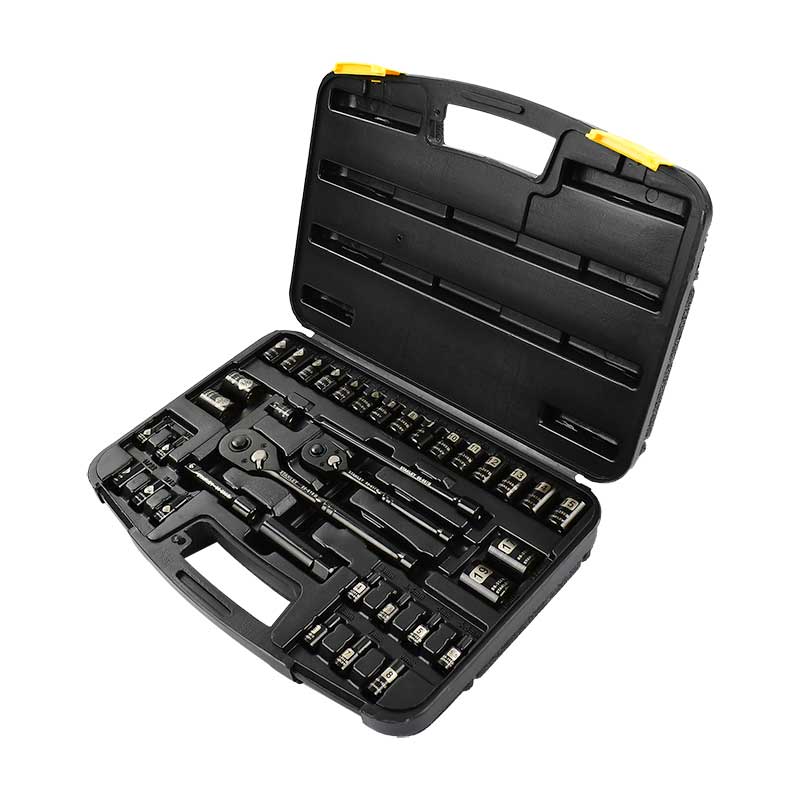 [A] (STA-87-320) JUEGO DE MECANICO DE 3/8 (37 PZAS.) CROMO NEGRO