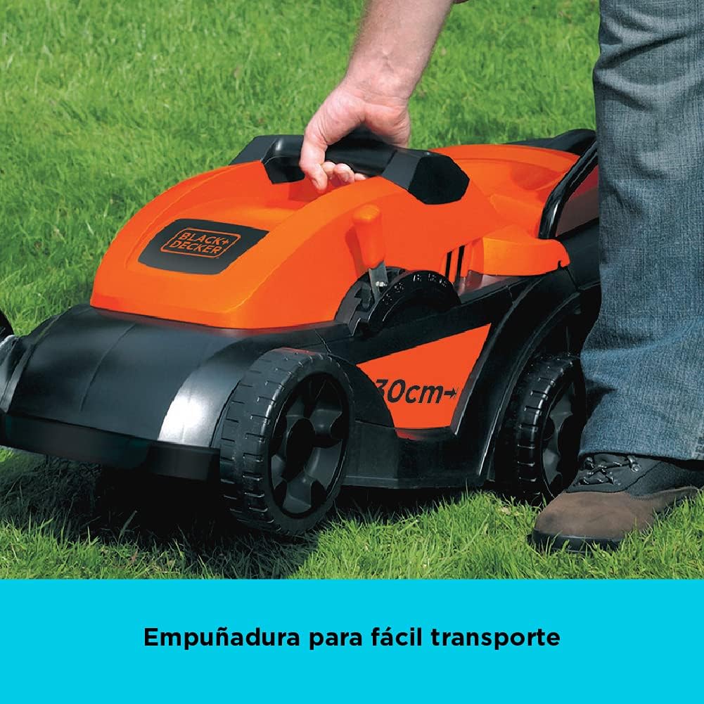 [A] (BDJ-GR3000) PODADORA ELECTRICA 1,000 W C/CUCHILLA 30cm 3 NIVELES DE CORTE C/BOLSA REC. 35l