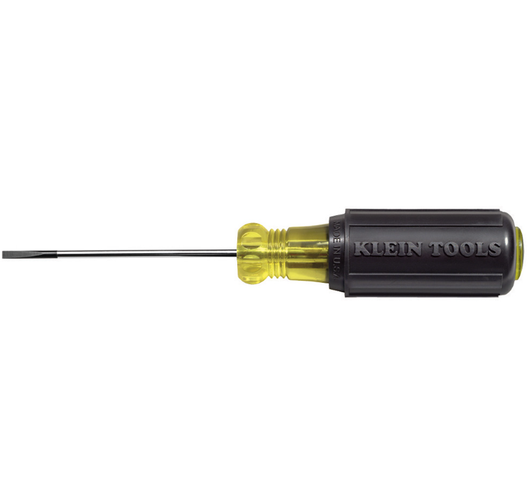 [A] (KLE-601-4) DESARMADOR PUNTA CABINET BARRA REDONDA 3/16 X 4 MANGO ACOJINADO