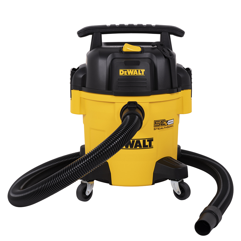 [A] (DEW-DXV05P-QT) ASPIRADORA DE 4 HP 5 GAL. 20 LTS SECO/MOJADO CARCAZA DE POLIMERO 80 CFM CABLE 3 MTS C/ACCS. Y TECN. SILENCIOSA