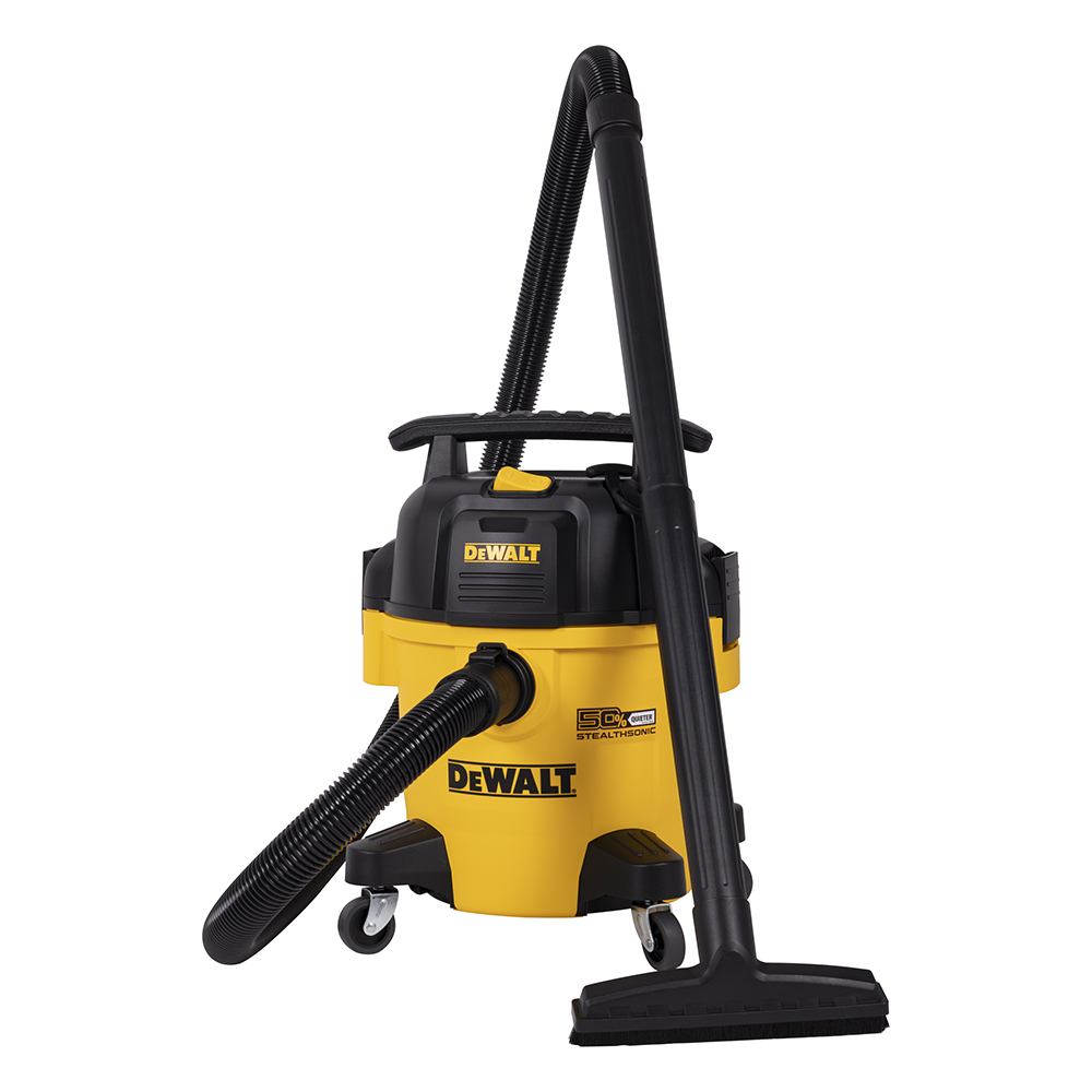 [A] (DEW-DXV05P-QT) ASPIRADORA DE 4 HP 5 GAL. 20 LTS SECO/MOJADO CARCAZA DE POLIMERO 80 CFM CABLE 3 MTS C/ACCS. Y TECN. SILENCIOSA