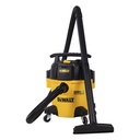 [A] (DEW-DXV05P-QT) ASPIRADORA DE 4 HP 5 GAL. 20 LTS SECO/MOJADO CARCAZA DE POLIMERO 80 CFM CABLE 3 MTS C/ACCS. Y TECN. SILENCIOSA