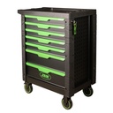 [A] (JBM-54389) GABINETE MOV 7 GAVETAS 172 PZ DE 1/2 Y 1/4 LLAVES COMB MM,DESTOR Y LLAVES HEX MARTILLOS Y PINZAS C/JALADERAS TRAD.