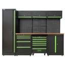 [A] (JBM-SERIE446) CONJUNTO DE GABINETES MODULARES PARA TALLER MODELO 54327 INCLUYE SET DE 4 MODULOS DE HERRAMIENTAS 53708