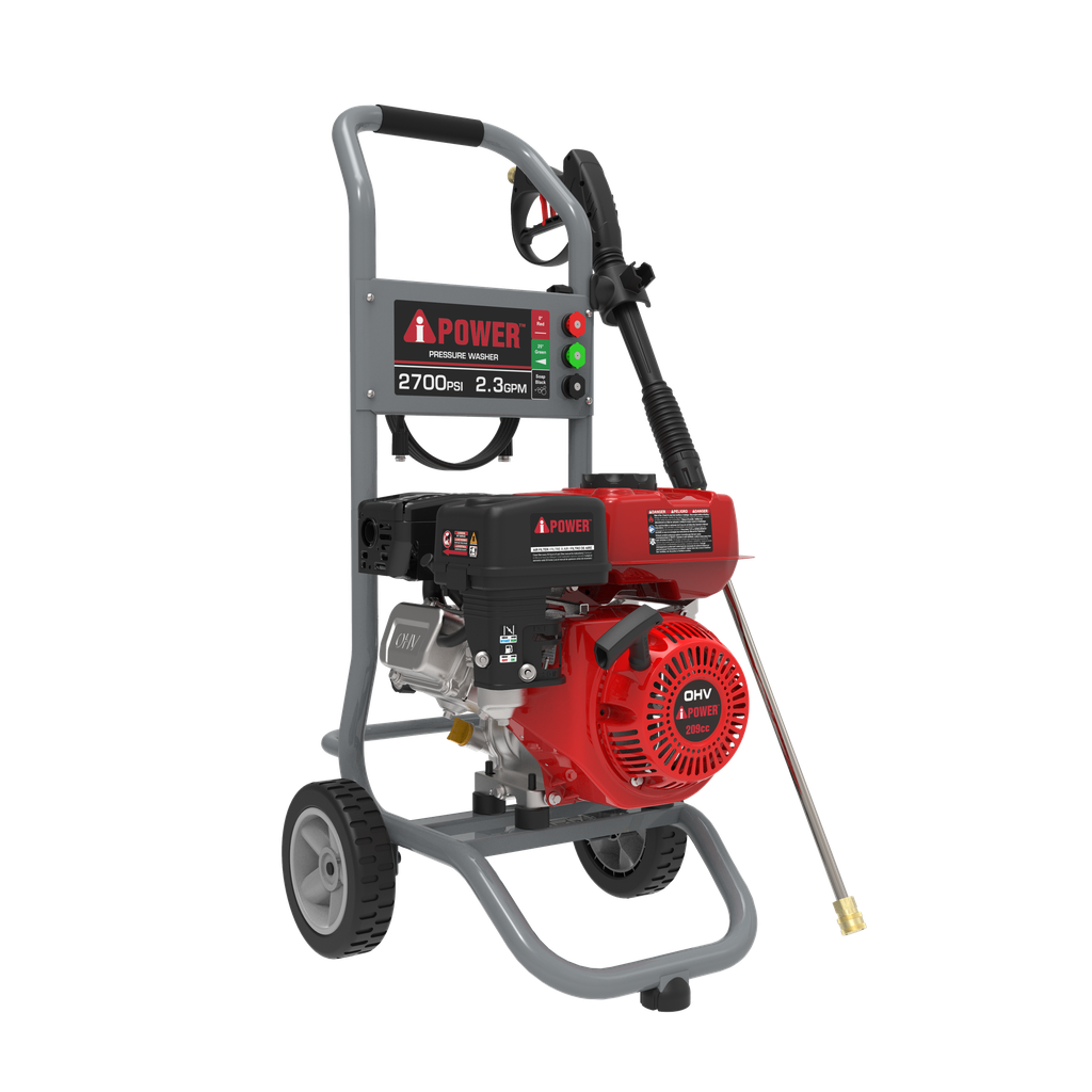HIDROLAVADORA A GASOLINA MODELO AIPOWER 2700 PSI MOTOR 196 CC BOMBA AXIAL DE 3 PISTONES