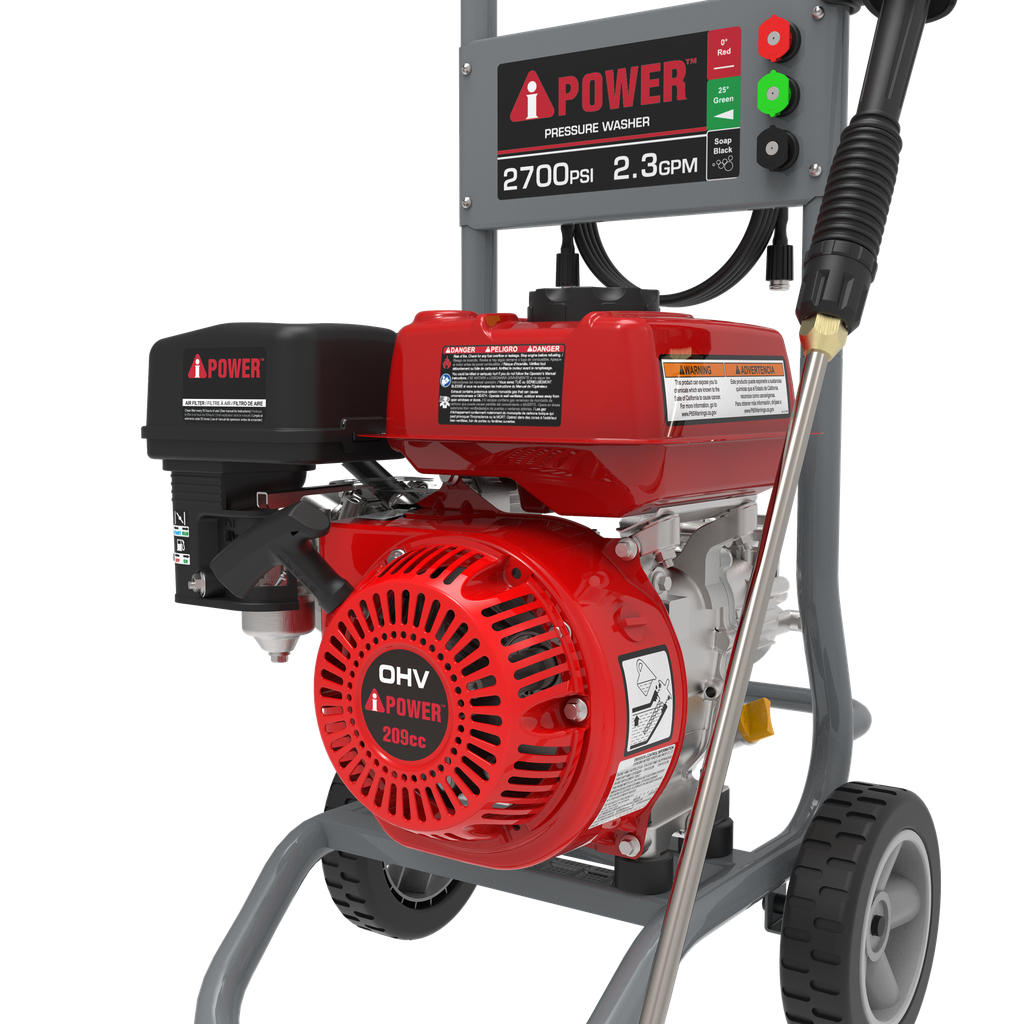 HIDROLAVADORA A GASOLINA MODELO AIPOWER 2700 PSI MOTOR 196 CC BOMBA AXIAL DE 3 PISTONES
